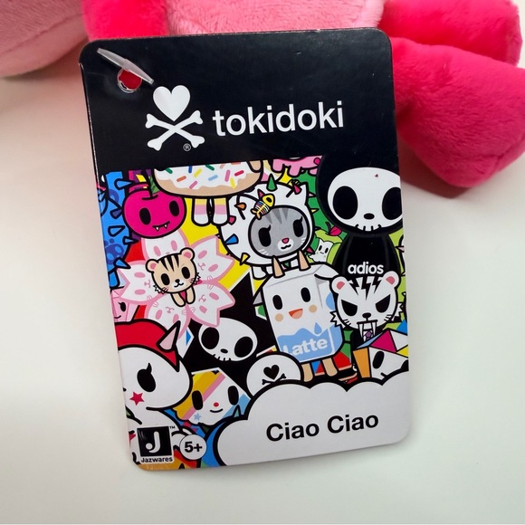 Tokidoki Ciao Ciao Plush in Pink and White - Picture 4 of 6